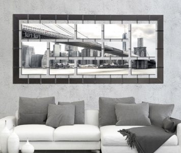 Quadro citta' scomposta pintdecor Quadro citta' scomposta pintdecor