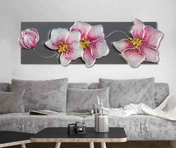 Quadro orchidea argento pintdecor Quadro orchidea argento pintdecor