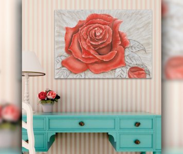 Quadro rose rouge Quadro rose rouge