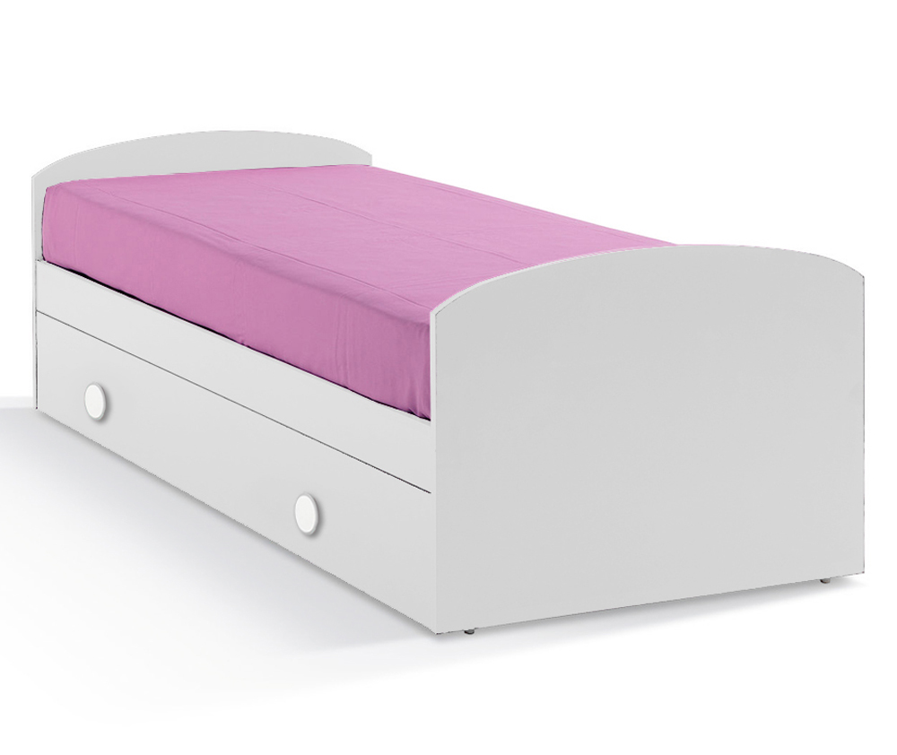 Cameretta per ragazzi e ragazze, letto singolo, colore beige e porpora | gold 04 d. LETTO ESTRAIBILE RACHELE A DOGHE