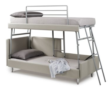 Divano letto a castello ALEXIS QUADRO in ecopelle - Gardinistore.it
