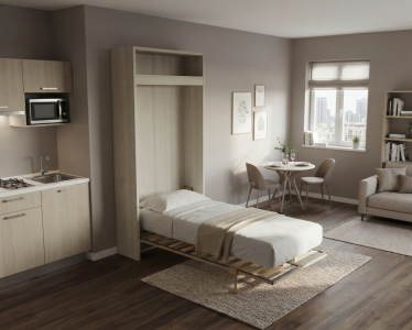 Letto a scomparsa con libreria Singolo