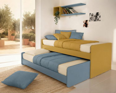 Letto scorrevole duetto New Roll – Doppio letto salvaspazio per camerette | Gardinistore