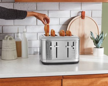 Tostapane 4 Fette KitchenAid 5KMT4109ESX Acciaio Inox 7 Dorature | Gardini Store