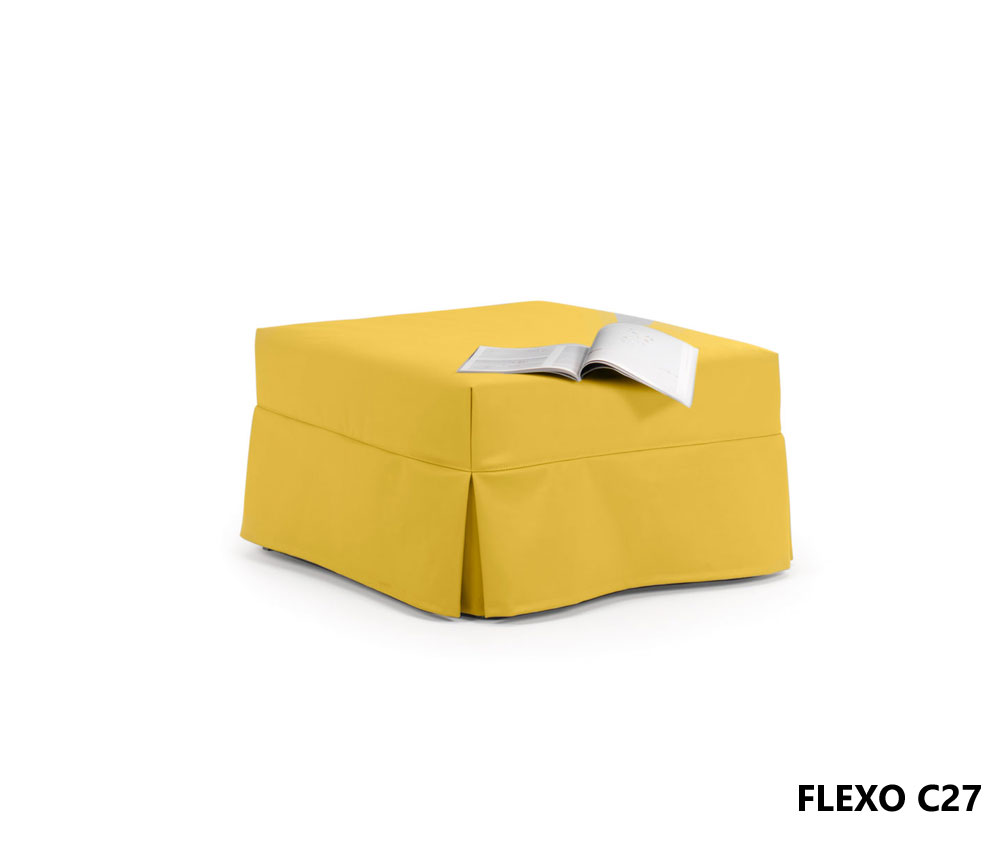 Pouf letto singolo con inclusi materasso, rete e trapunta