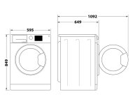 Asciugatrice a pompa di calore Whirlpool a libera installazione, 8 kg - FFTM1182ITR