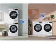 Asciugatrice Samsung 9 kg, Classe A+++, AI Control Pompa di calore, connessione con Wi-Fi, Oblò reversibile - DV90BB5245AE