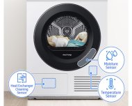 Asciugatrice Samsung 9 kg, Classe A+++, AI Control Pompa di calore, connessione con Wi-Fi, Oblò reversibile - DV90BB5245AE