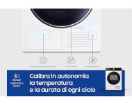 Asciugatrice Samsung 9 kg, Classe A+++, AI Control Pompa di calore, connessione con Wi-Fi, Oblò reversibile - DV90BB5245AE