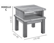 Comodino in legno massello JI