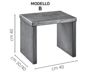 Comodino in legno massello KO