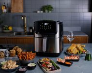 Friggitrice ad Aria, Potenza 1500W capienza 3,5 lt, colore Acciaio - E6AF1-4ST