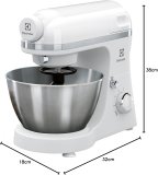 Impastatrice Planetaria, 6 Velocità, 800 W, 4.1 Litri, Bianco, Electrolux - EKM3010