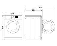 Lavatrice 7 kg, Classe A, Inverter Vapore, prof. 59 cm, Whirlpool - FFB7469SV-IT