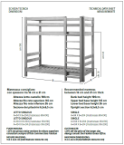 Letto a castello in legno massello Tudor