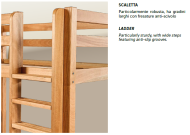 Letto a castello in legno massello Tudor