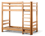 Letto a castello in legno massello Tudor