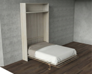 Letto a scomparsa con libreria Piazza e Mezzo
