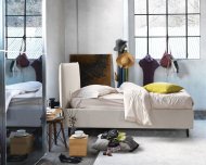 Letto Bob matrimoniale contenitore sfoderabile con testiera capitonné e Folding Box – Gardinistore