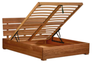 Letto legno massello Aurora con contenitore