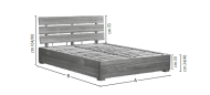 Letto legno massello Aurora con contenitore