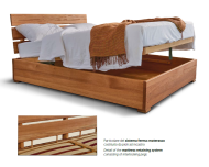 Letto legno massello Aurora con contenitore