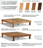 Letto legno massello Duo natural con rete a doghe