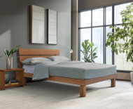 Letto Duo natural rete a doghe in Massello di Okumè | personalizzabile