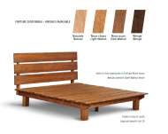 Letto legno massello Grace, testata a 3 listoni