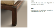 Letto legno massello Isaia con testata
