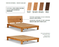 Letto legno massello Malatesta, giroletto o testata