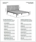 Letto legno massello Sharon testata a listelli in legno