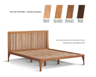 Letto legno massello Sharon testata a listelli in legno