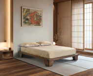 Letto Zen in Massello di Okumè | Semplice e Caratterizzante