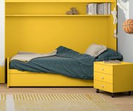 Letto singolo con rete estraibile modello Server