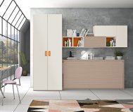 Letto a scomparsa Singolo Orizzontale Spazio Prof. 39