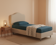 Letto imbottito sommier ecopelle ignifuga con testata | Gardinistore.it