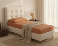 Letto imbottito sommier ecopelle ignifuga con testata | Gardinistore.it