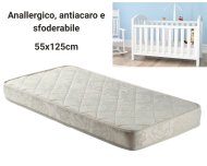 Materasso per Culla antisoffoco, anallergico, antiacaro e sfoderabile - 55x125cm | Gardinistore