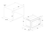 Microonde a incasso, funzione grill, 17 litri, nero, Hoover - HO38FMW7NB
