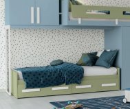 Letto singolo BANNER con cassettoni estraibili