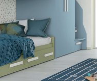 Letto singolo BANNER con cassettoni estraibili