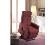 Poltrona relax Margherita 2 motori con ruote - colore rosso