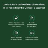 Roomba Combo 2 Essential, robot con base di ricarica AutoEmpty™, bianco - Y051240