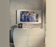 Specchio TV cornice ad onda