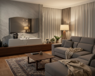 Specchio TV cornice ad onda