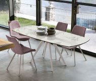 Tavolo allungabile Spiral in metallo e gres porcellanato – Design elegante e funzionale | Gardinistore
